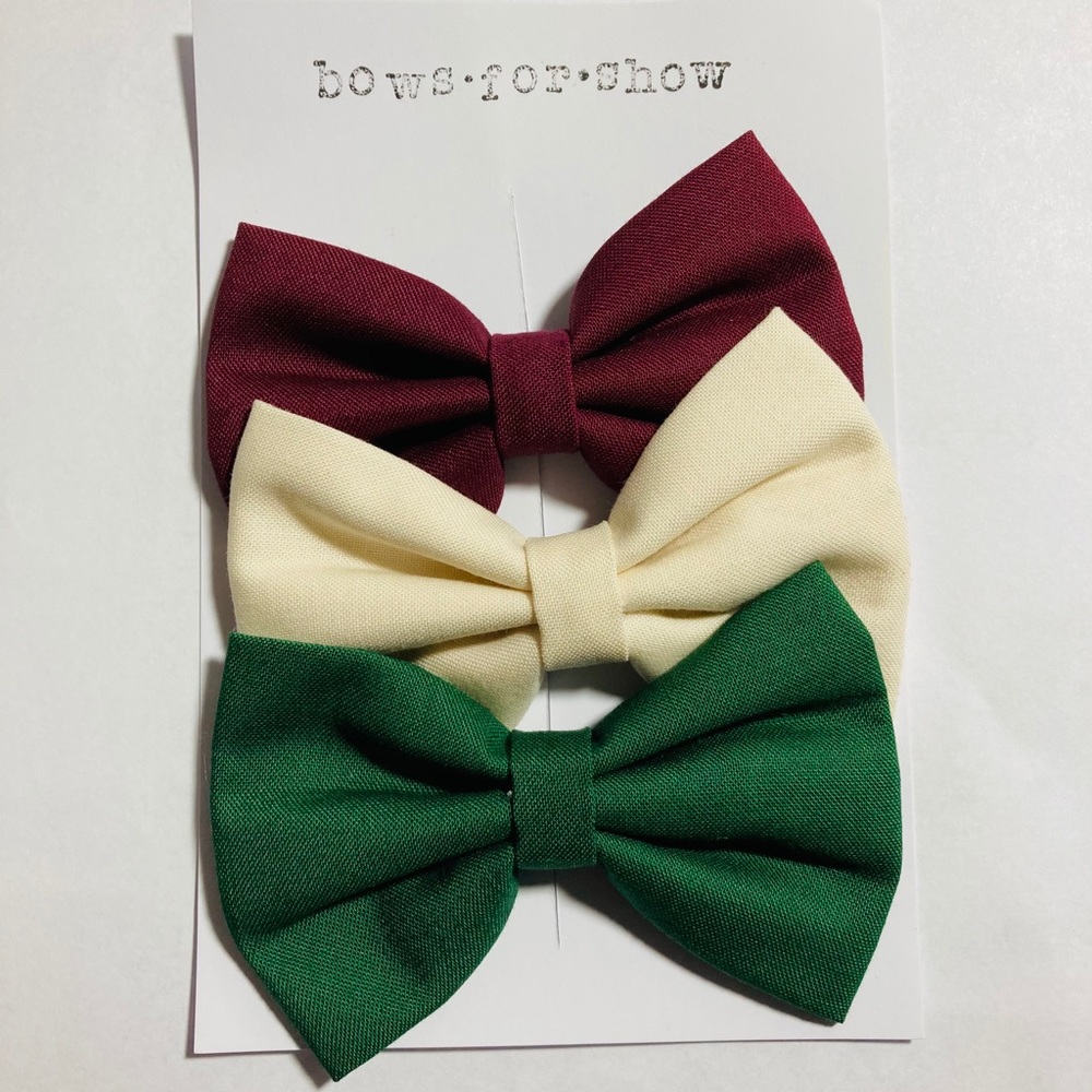 Girls School Bows Pack of 3 by Etsy Bows For Show